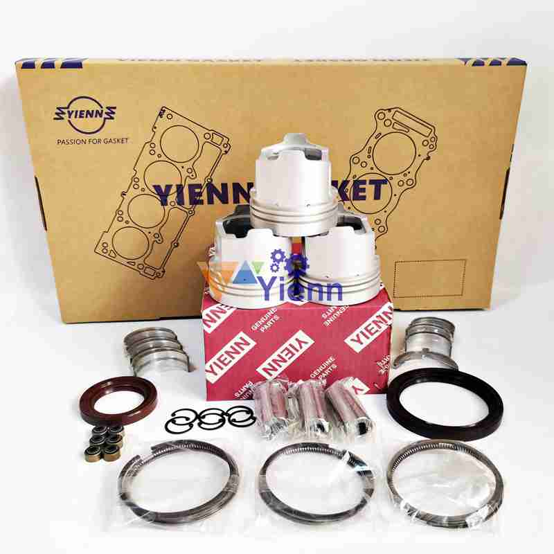 3AF1 Overhaul Rebuild Kit  Cylinder Liner Piston Ring Bearing Full Gasket Set For Isuzu Diesel Engine Repair Parts