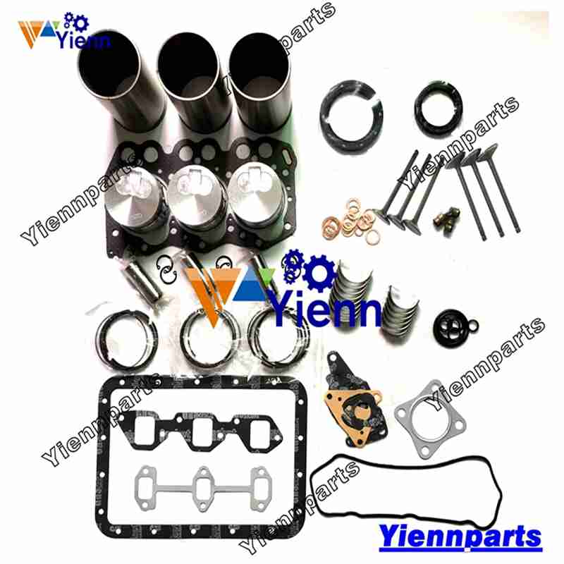 3TN66 Overhaul Rebuild Kit With Valve Cylinder Liner Piston Kit With Ring Bearing Set Full Gasket For Yanmar John Deere 330 332 Diesel Engine Spare Parts