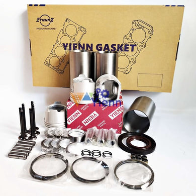 3TNV76 Overhaul Rebuild Kit With Valve Piston Ring Liner Head Gasket Kit Bearing Set For Yanmar 1435 X495 Tractor Engine Spare Parts